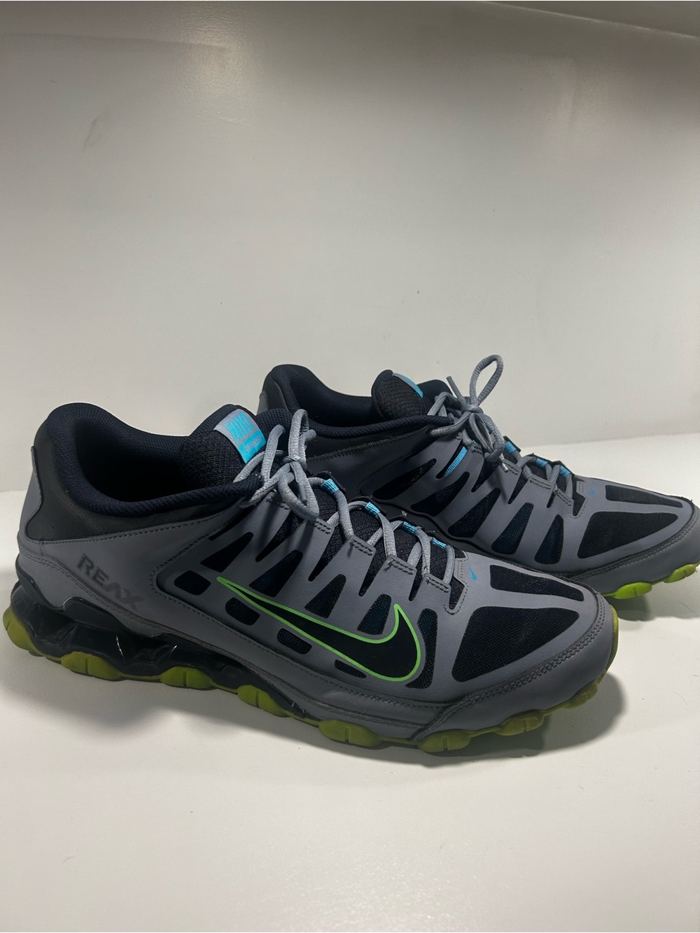 Nike Reax 8 TR Mesh Men’s Size 14 Gray Green Training Shoes 621716-405